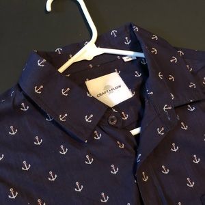 Navy blue button up